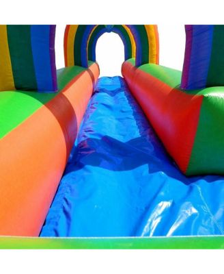  Inflatable Splash and Ride Waterslide (Without Blower) - 25' Foot Long x 9' Foot Tall x 6' Foot Wide - Crossover Splash and Ride Waterslide