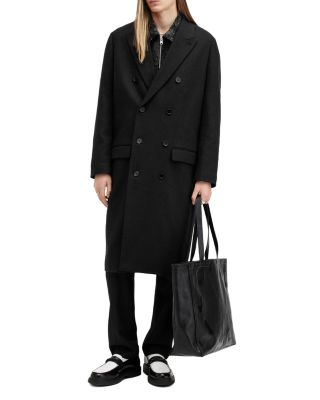 Arcade Wool Blend Pinstripe Double Breasted Coat