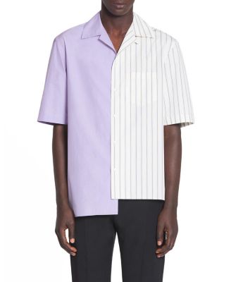 Lanvin Asymmetrical Striped Shirt