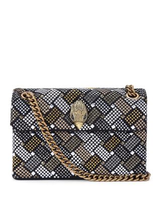 KURT GEIGER LONDON - Kensington Mini Studded Fabric Crossbody Bag