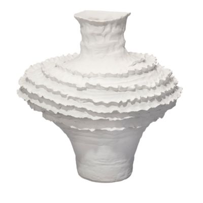 Ruffle Ceramic Decorative Vase