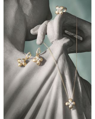 18K Yellow Gold Love in Verona Diamond Flower Ring - Exclusive