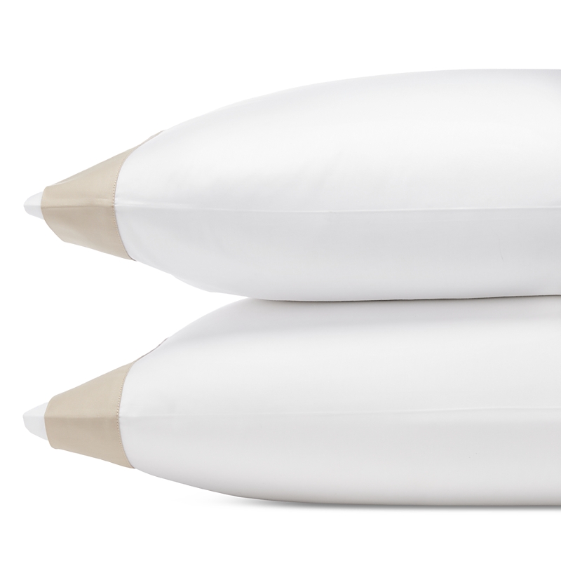 Frette Flying Sateen King Pillowcase Set - Exclusive In White/sand
