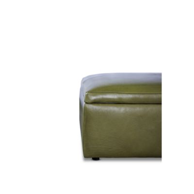 Alice Large Square Storage Ottoman, in Leather