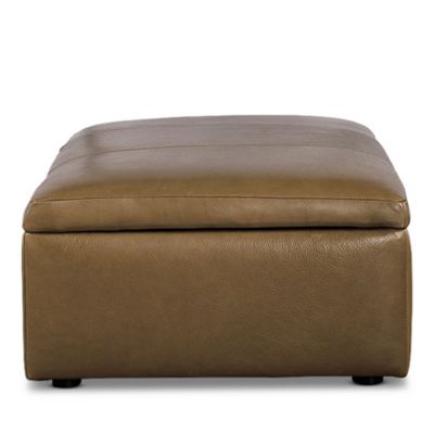 Auburn Large Rectangle Storage Ottoman, in Leather