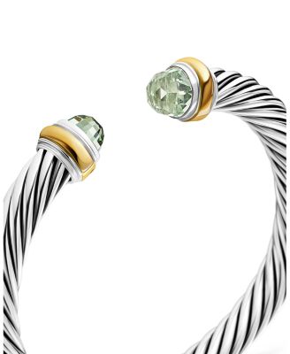 Cable Classics Bracelet with Prasiolite and 14K Yellow Gold