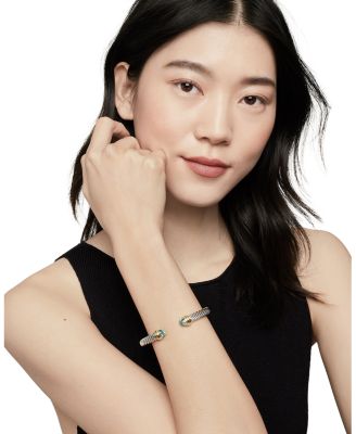 Cable Classics Bracelet with Prasiolite and 14K Yellow Gold