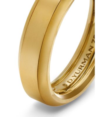 Men's 18K Yellow Gold Beveled Polished Band