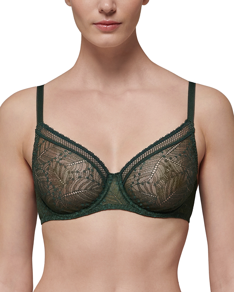 Simone Perele Comete Full Coverage Lace Bra In Icon Green