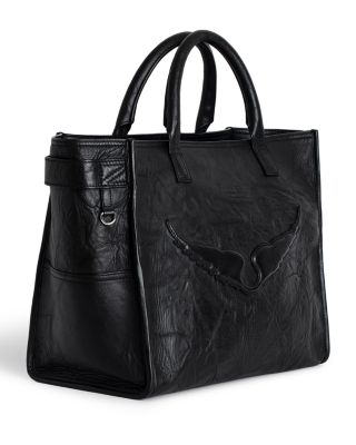 Angel Wings Crinkle Leather Tote Bag