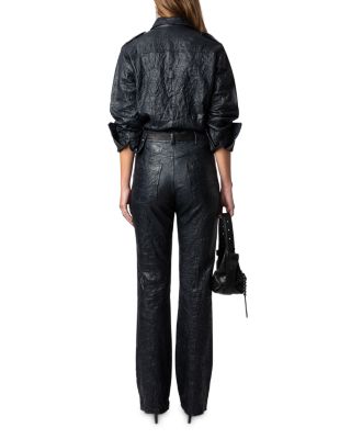 Poete Cuir Froisse Leather Pants