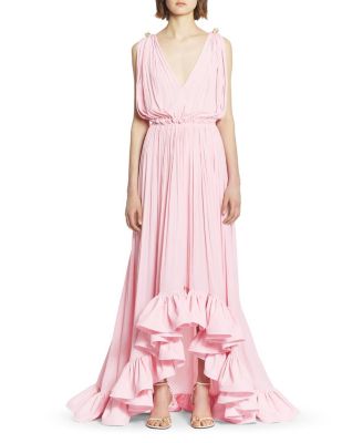 Lanvin - Long Dress With Ruffles