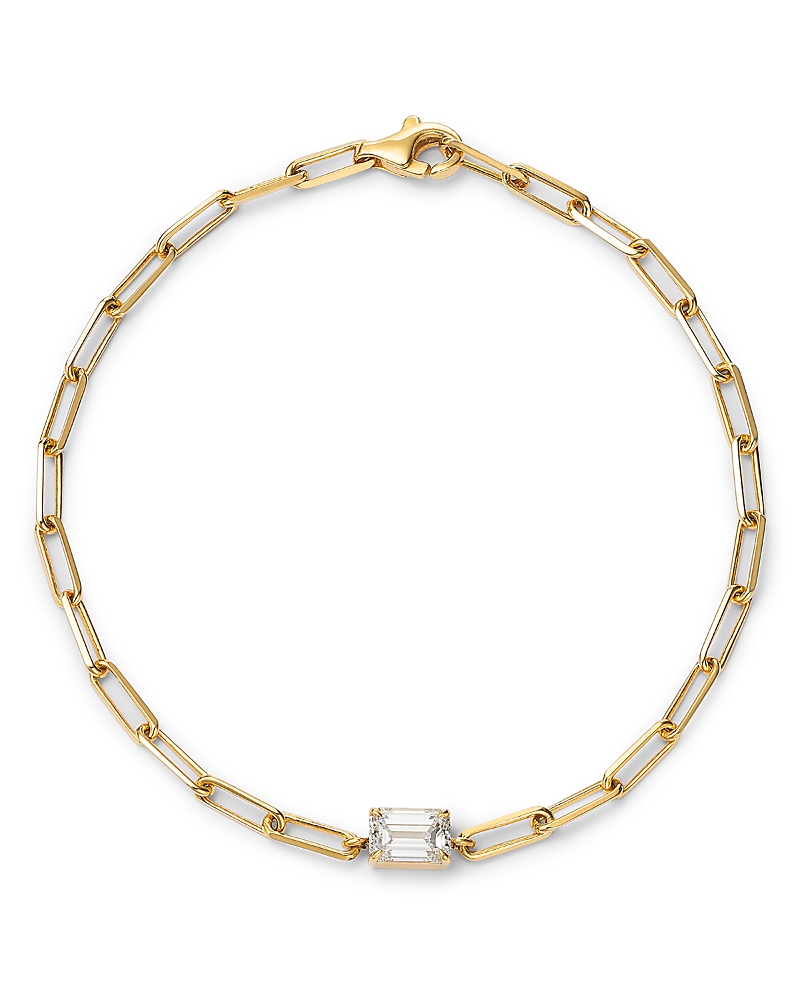 Moon & Meadow Lumeniri 14k Yellow Gold Lab Grown Diamond Paperclip Bracelet In Gold