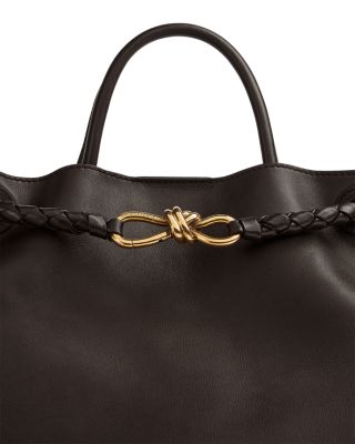 Medium Andiamo Leather Top Handle Bag