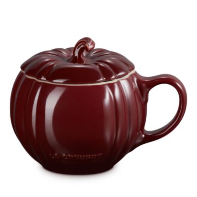 Stoneware Pumpkin Mug with Lid