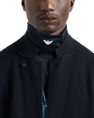 Wool Blend Knit Blazer