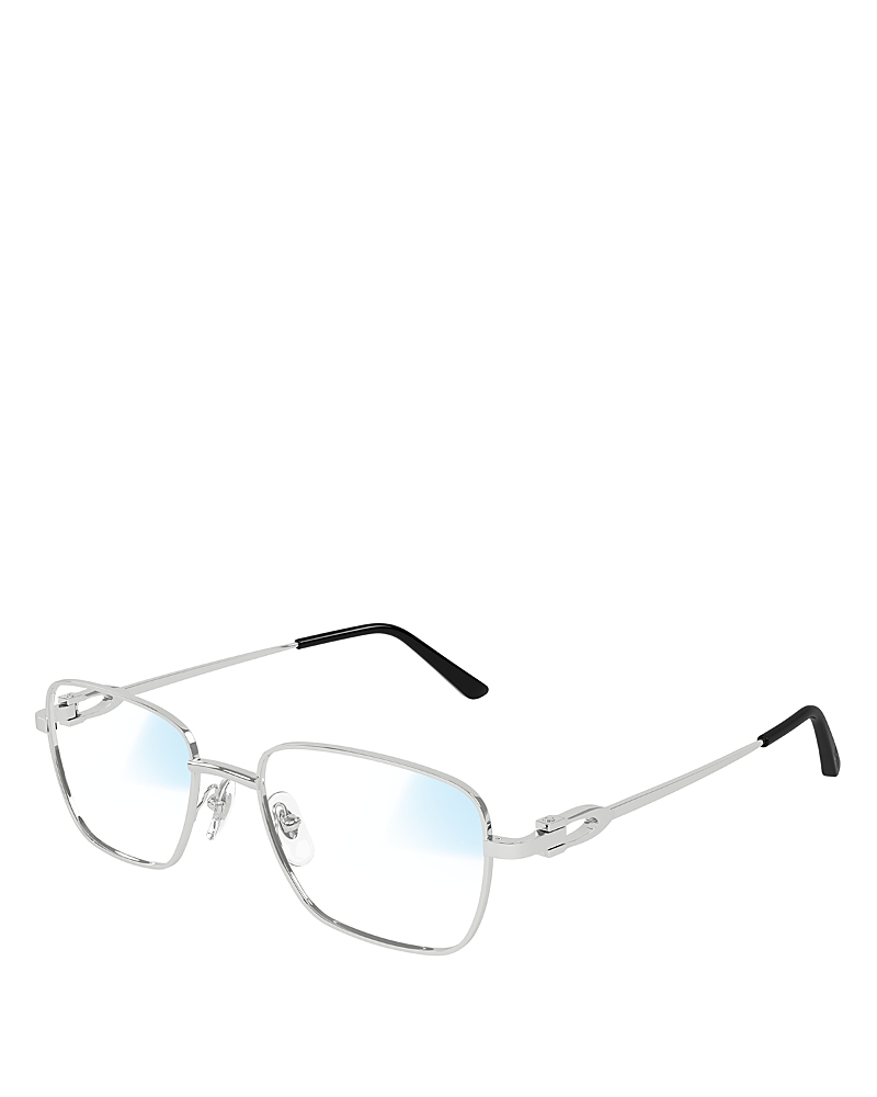 Cartier C Decor Square Photochromatic Sunglasses, 54mm In Silver