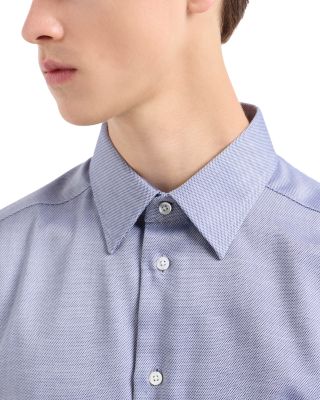 New York Regular Fit Micro Jacquard Motif Dress Shirt