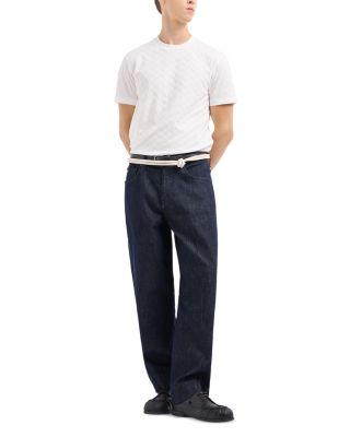 Cotton Jersey Chevron Jacquard Tee
