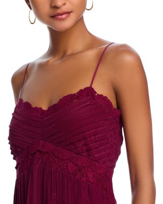 Lace Trim Midi Dress