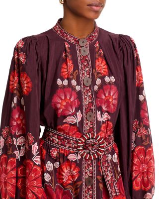 Gigi Tapestry Brown Mini Dress   