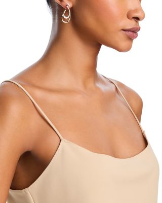 14K Yellow Gold Diamond Twist Drop Earrings, 0.30 tcw