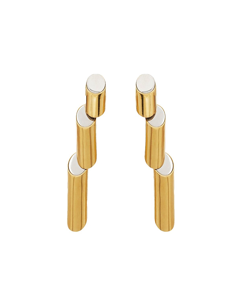Lanvin Sequence Earrings In Gold/silver