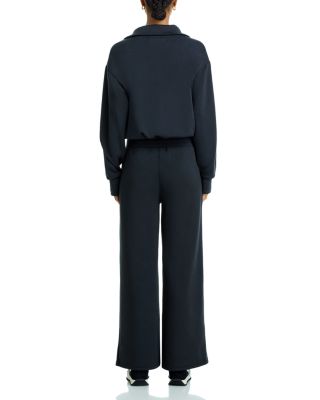 Cloud Zip Neck Sweatshirt & Fleece Flare Leg Pants