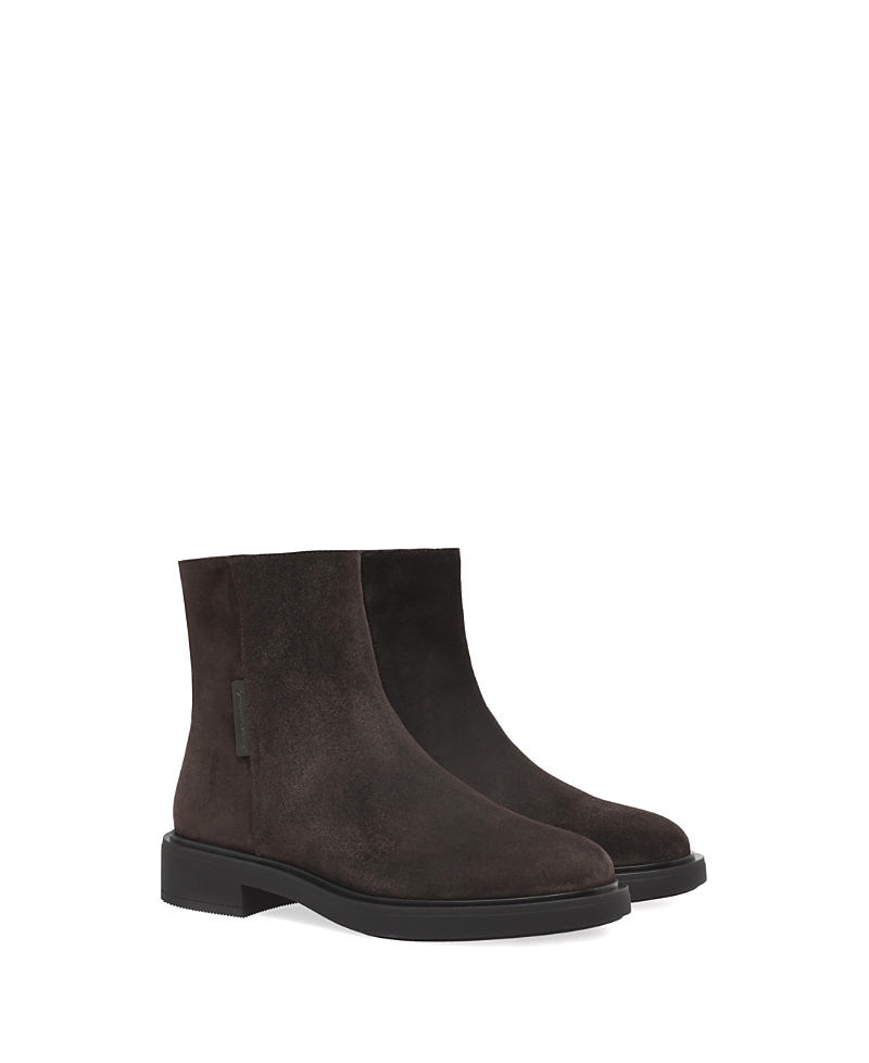 Gianvito Rossi Lexington Suede Ankle Boots In Dark Brown