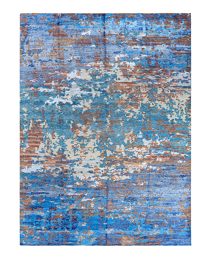 Bloomingdale's Indo Modern M7174 Area Rug, 9'1 X 12'3 In Navy