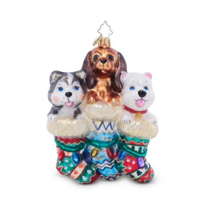 Christopher Radko - Puppy Presents Glass Ornament