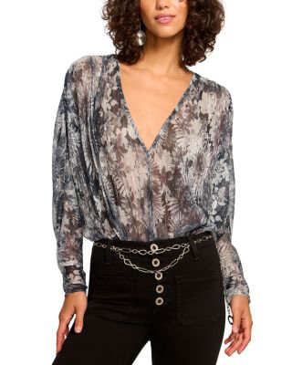 Ramy Brook - Margot Printed Long Sleeve Bodysuit