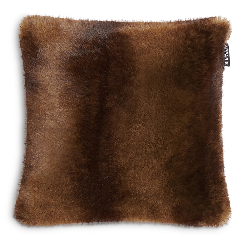 Apparis Brenn Mink Faux Fur Pillow, Square
