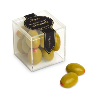 Martini Olive Chocolate Almonds Small Cube, Set of 4