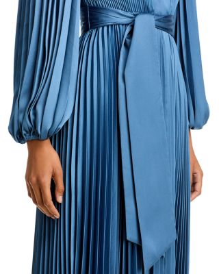 Nadie Solid Pleated Maxi Dress