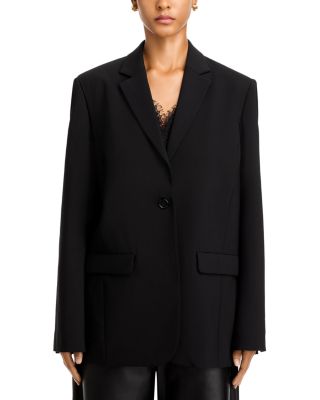 Wool Blend Boxy Blazer