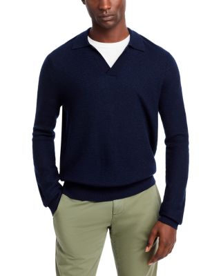 Vince - Collared V Neck Regular Fit Merino Wool Sweater