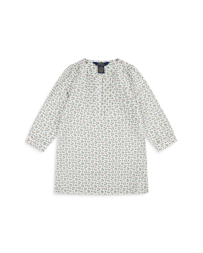 Polo Ralph Lauren Long Sleeve Pintuck Nightgown - Little Kid In Cloud Dancer