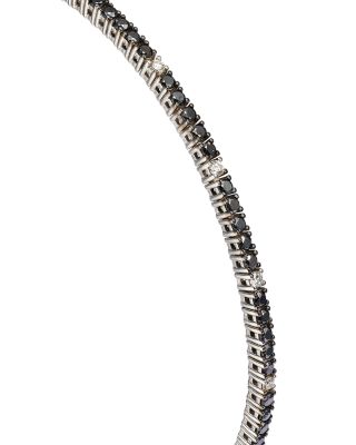 Black & White Diamond Tennis Bracelet in 14K White Gold, 1.50 tcw 