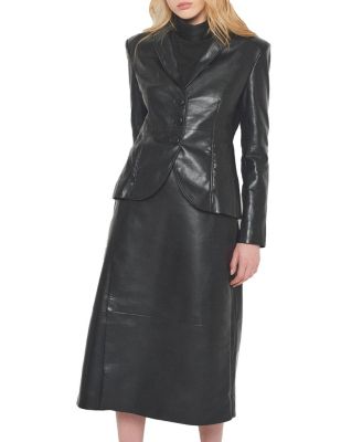 Denise Upcycled Tailord Leather Blazer