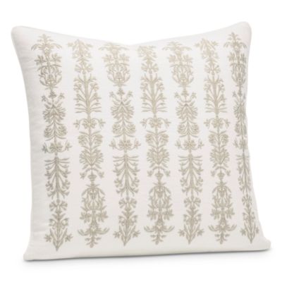 Linen Floral Reed Decorative Pillow with Insert, 20&amp;quot; x 20&amp;quot;