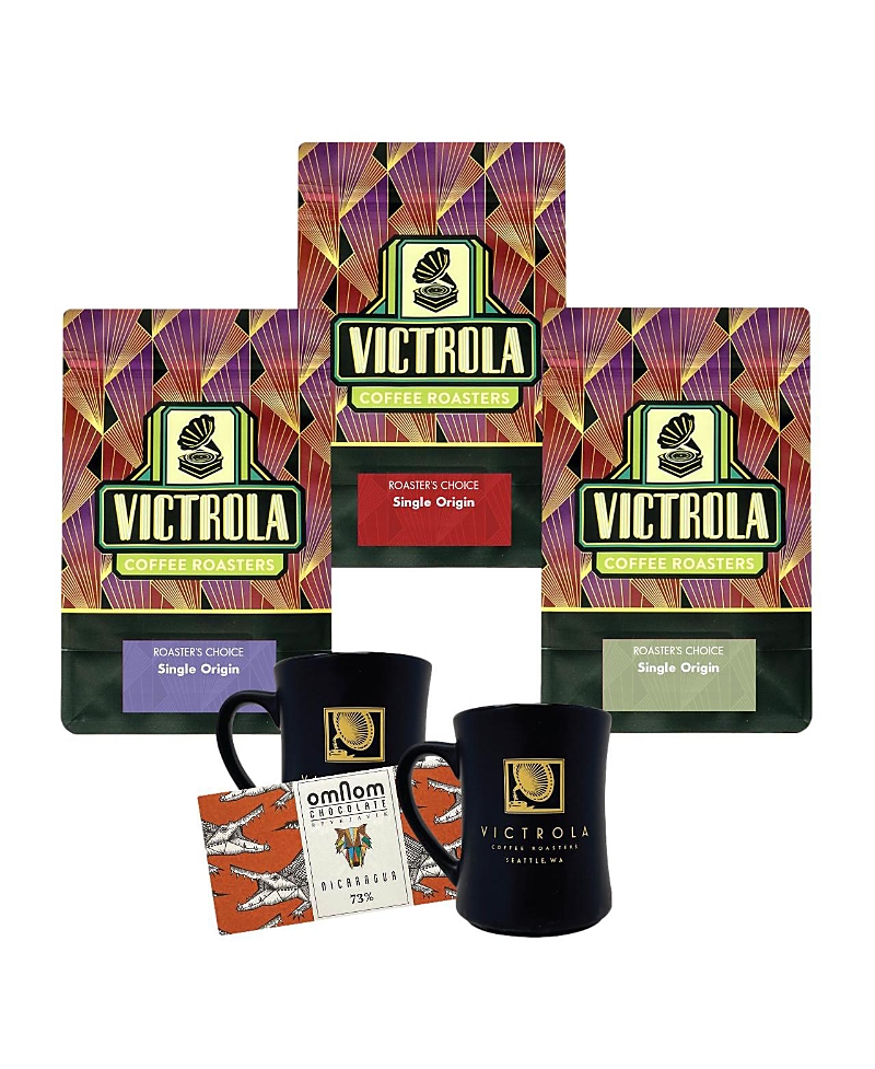 Gocoffeego - Victrola Triple Single Origin Gift Bundle - Triple Revolving Single Origin Roaster's Ch In Brown