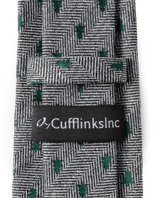 Holiday Tree Herringbone Silk Tie