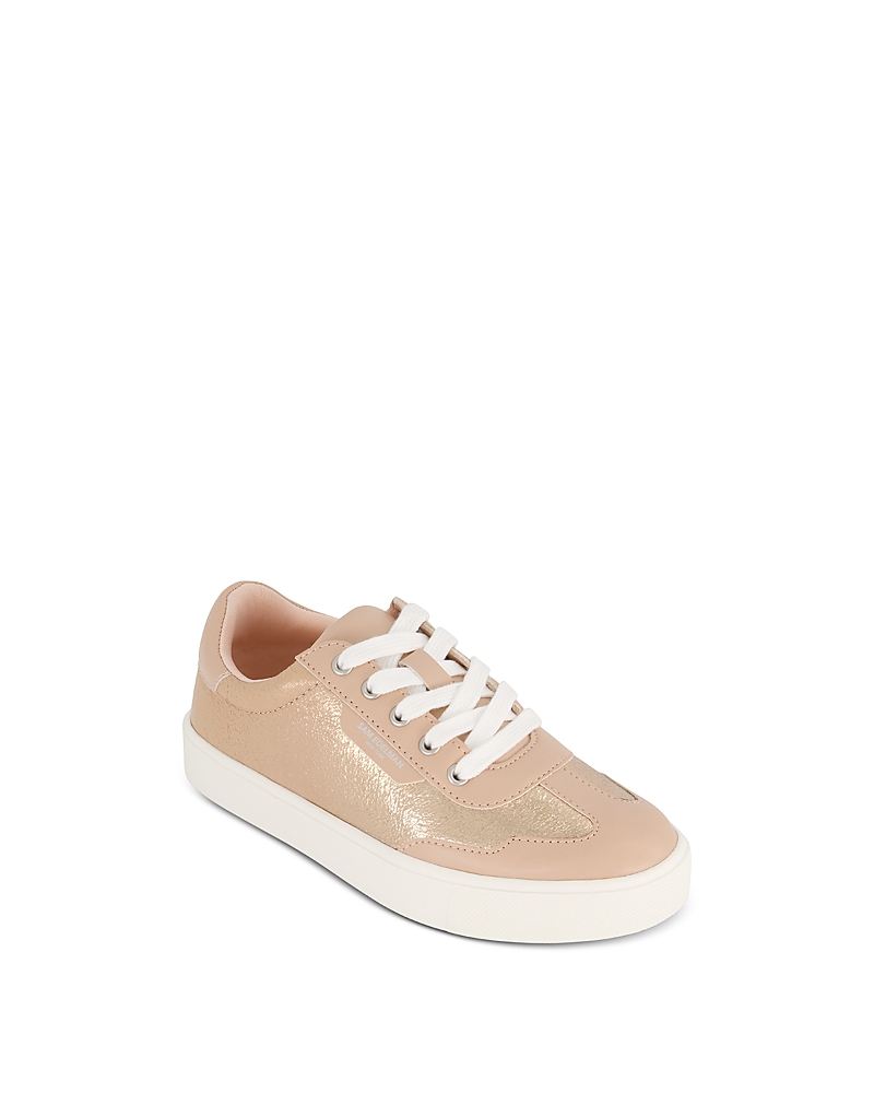 Sam Edelman Little And Big Girls Essie Tere Lace Up Court Sneaker In Rose Gold