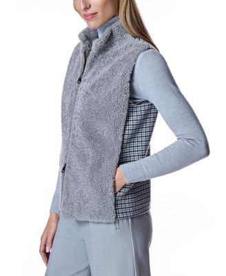 Mixed-Media Shearling Vest