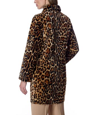 Animal Print Shearling Coat