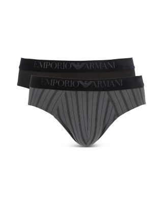 Emporio Armani Velvet Logoband Briefs, 2-Pack