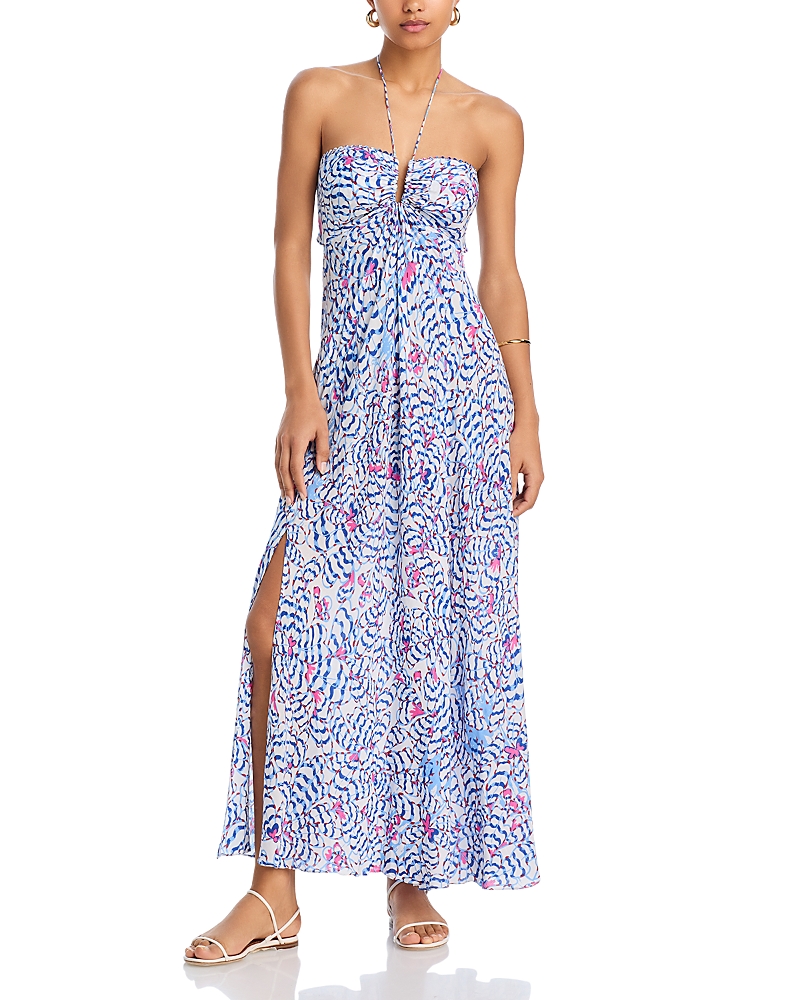 Poupette St Barth Carla Maxi Dress In Blue