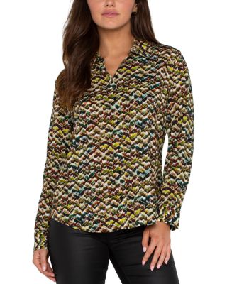 Liverpool Los Angeles - Button Front Long Sleeve Shirt