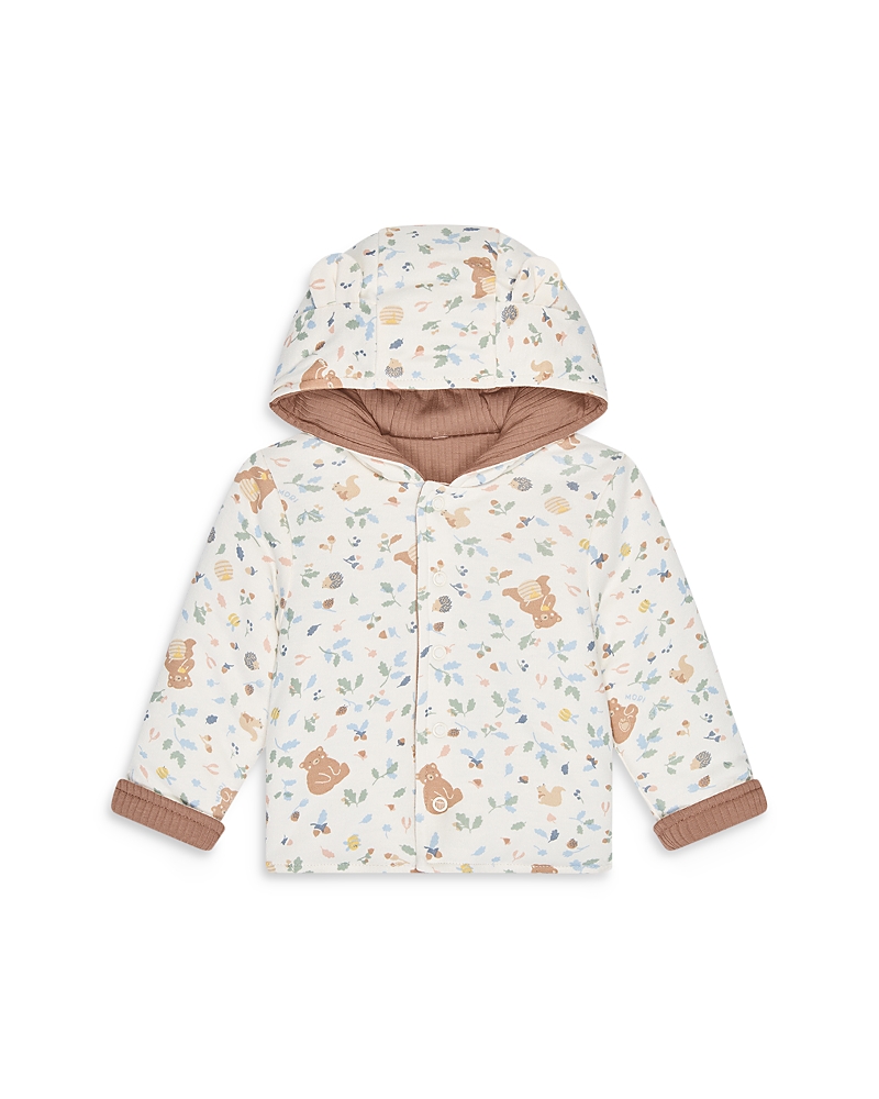 Mori Unisex Bear Print Reversible Hooded Jacket - Baby In Honey Bear